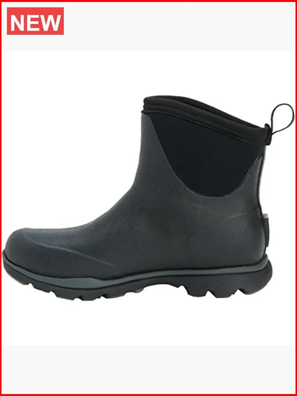 Waterproof Insulated Rubber Snow Boots - Pull On Ankle Boots
